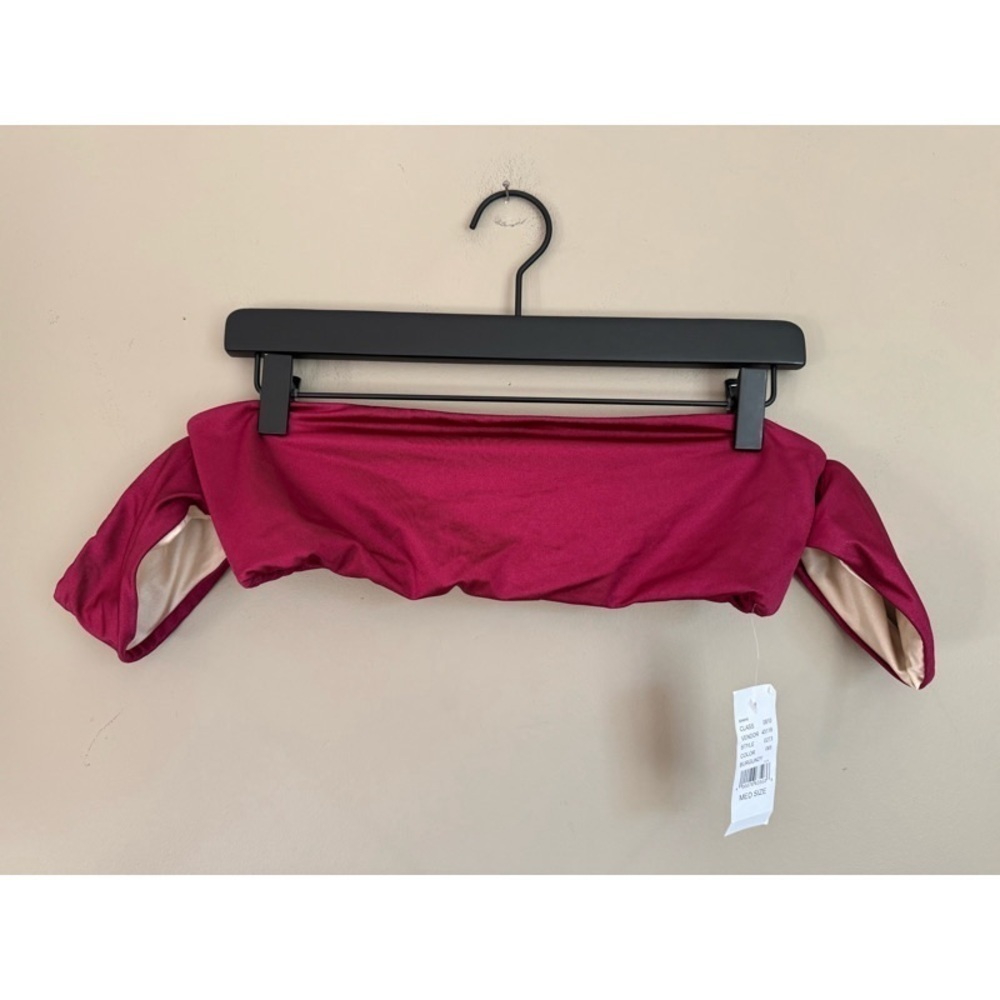 NEW PACSUN LA HEARTS Burgundy Off-The-Shoulder Bikini Top
